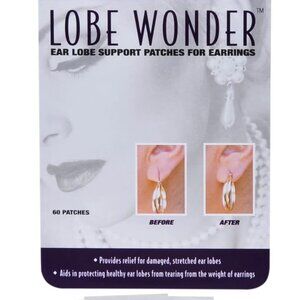 The ORIGINAL Ear Lobe Support Patch for Pierced Ears - Eliminates the Look of To